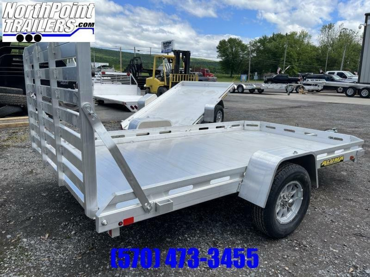 New 2025 Aluma 77 x 12 Tailgate Utility Trailer