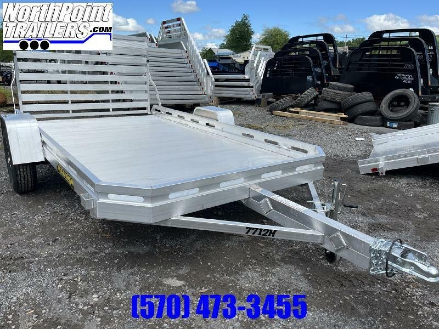New 2025 Aluma 77 x 12 Tailgate Utility Trailer