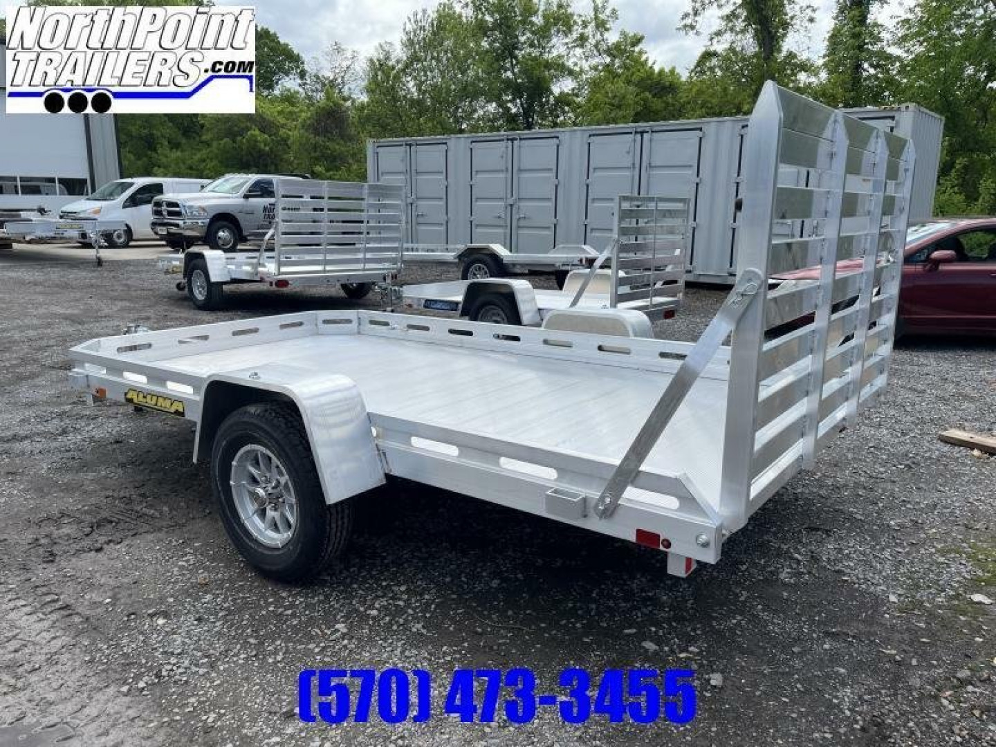 New 2025 Aluma 77 x 12 Tailgate Utility Trailer