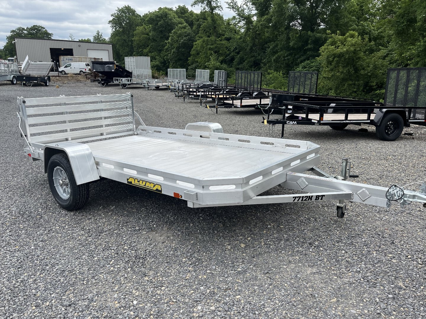 New 2025 ALUMA 77" x 12 - BI-FOLD TG Utility Trailer