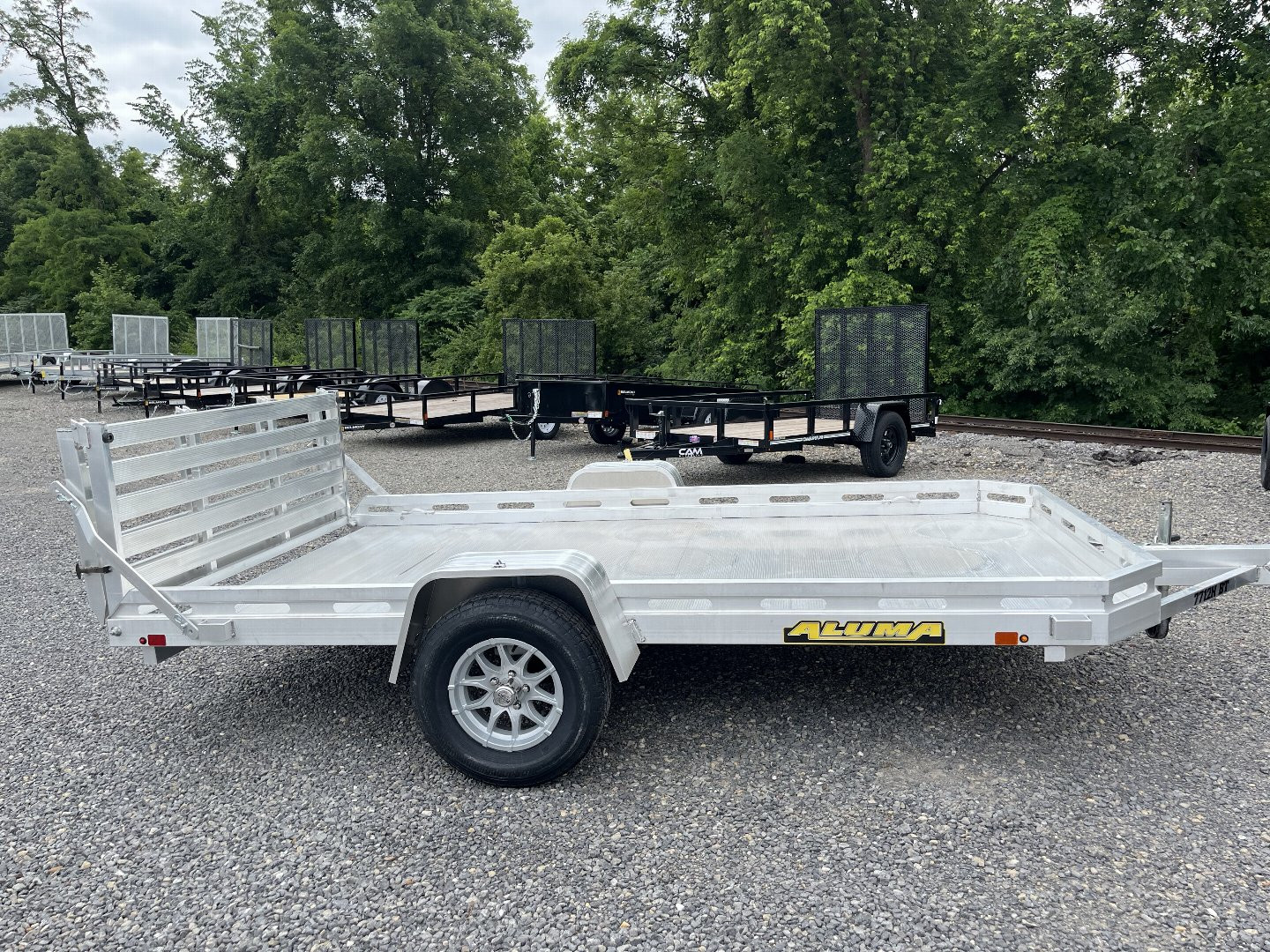 New 2025 ALUMA 77" x 12 - BI-FOLD TG Utility Trailer