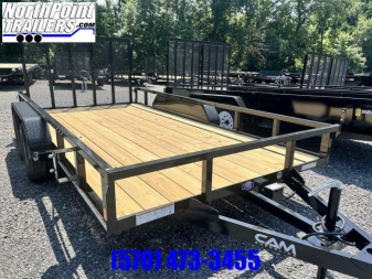 New 2025 CAM 7x14 Tandem Axle Utility Trailer