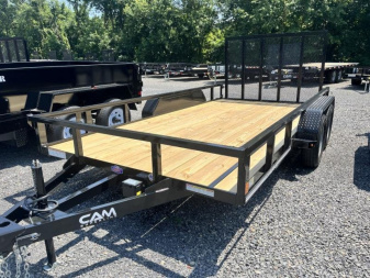 New 2025 CAM 7x14 Tandem Axle Utility Trailer