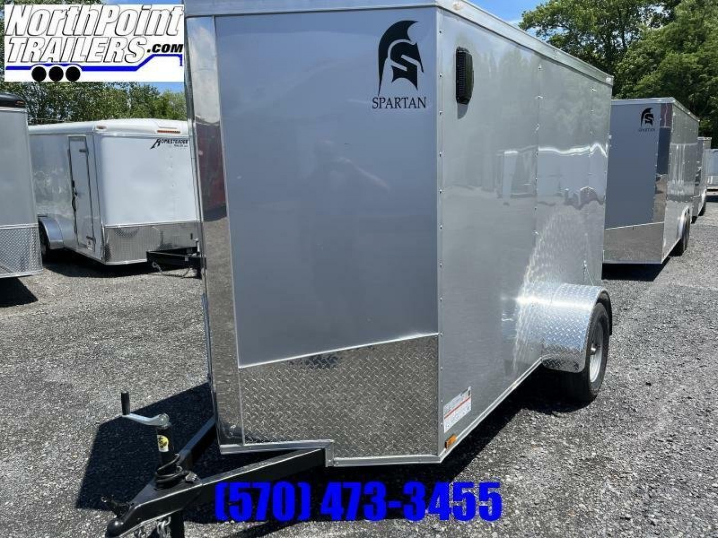 New 2024 Spartan 5x10 Single Axle Cargo - SILVER - Double Rear Doors