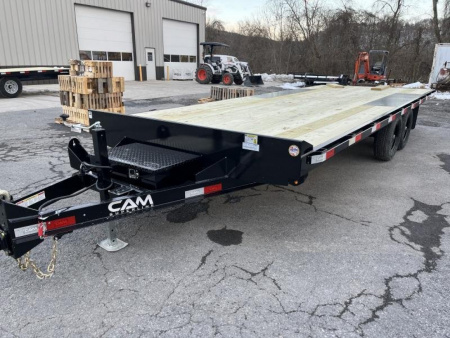 New 2025 CAM - General Duty Deckover 8 x 20 - 10K -FLAT DECK - PULL OUT RAMPS