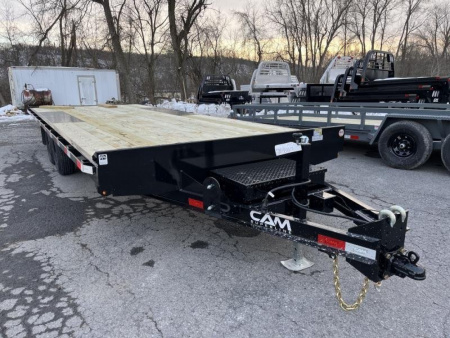 New 2025 CAM - General Duty Deckover 8 x 20 - 10K -FLAT DECK - PULL OUT RAMPS