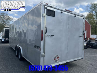 New 2024 Homesteader Trailer 8x24' V-Nose Trailer - Silver - 6'6" Interior Height - 5.2K Axles Car / Racing Trailer
