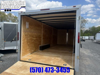 New 2024 Homesteader Trailer 8x24' V-Nose Trailer - Silver - 6'6" Interior Height - 5.2K Axles Car / Racing Trailer