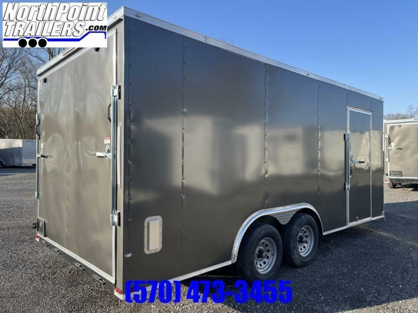 New 2024 Spartan Cargo SP8.5x18 Enclosed Trailer - 84" Interior - CHARCOAL - 5.2K Axles