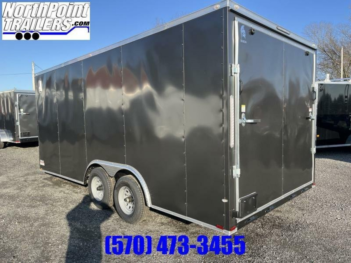 New 2024 Spartan Cargo SP8.5x18 Enclosed Trailer - 84" Interior - CHARCOAL - 5.2K Axles
