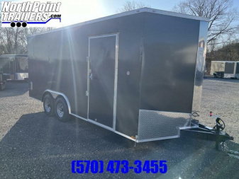 New 2024 Spartan Cargo SP8.5x18 Enclosed Trailer - 84" Interior - CHARCOAL - 5.2K Axles