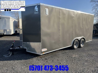 New 2024 Spartan Cargo SP8.5x18 Enclosed Trailer - 84  Interior - CHARCOAL - 5.2K Axles