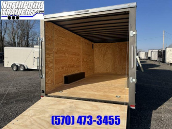 New 2024 Spartan Cargo SP8.5x18 Enclosed Trailer - 84" Interior - CHARCOAL - 5.2K Axles
