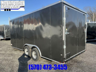 New 2024 Spartan Cargo SP8.5x18 Enclosed Trailer - 84" Interior - CHARCOAL - 5.2K Axles