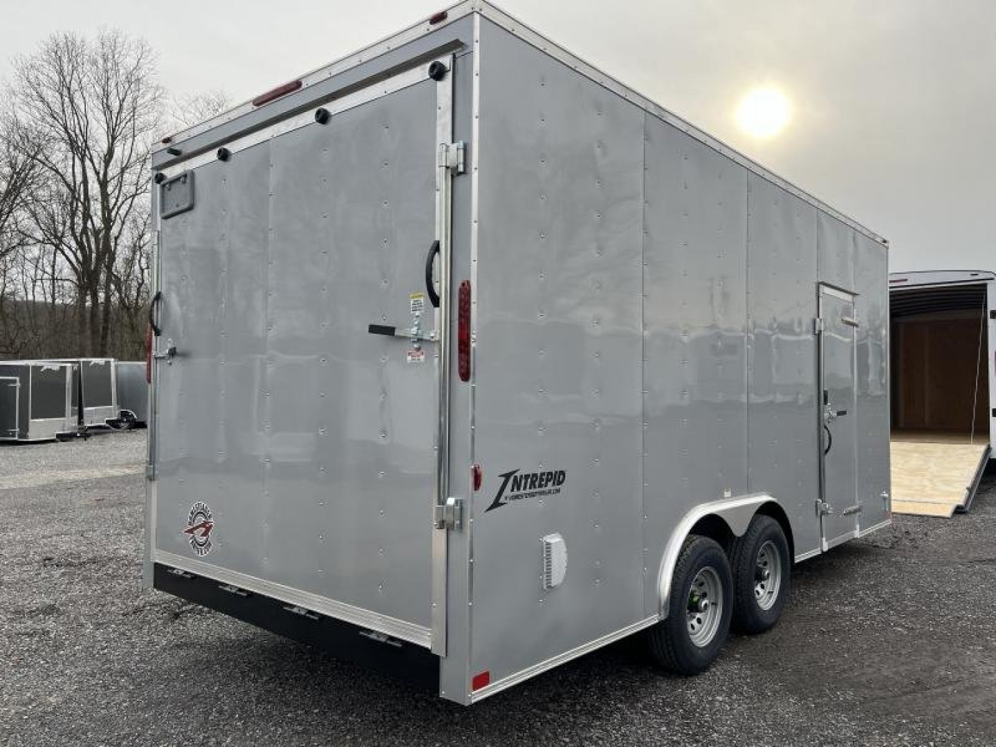 New 2024 Homesteader 8x18 V-Nose - 7'6" Interior - SILVER Car / Racing Trailer