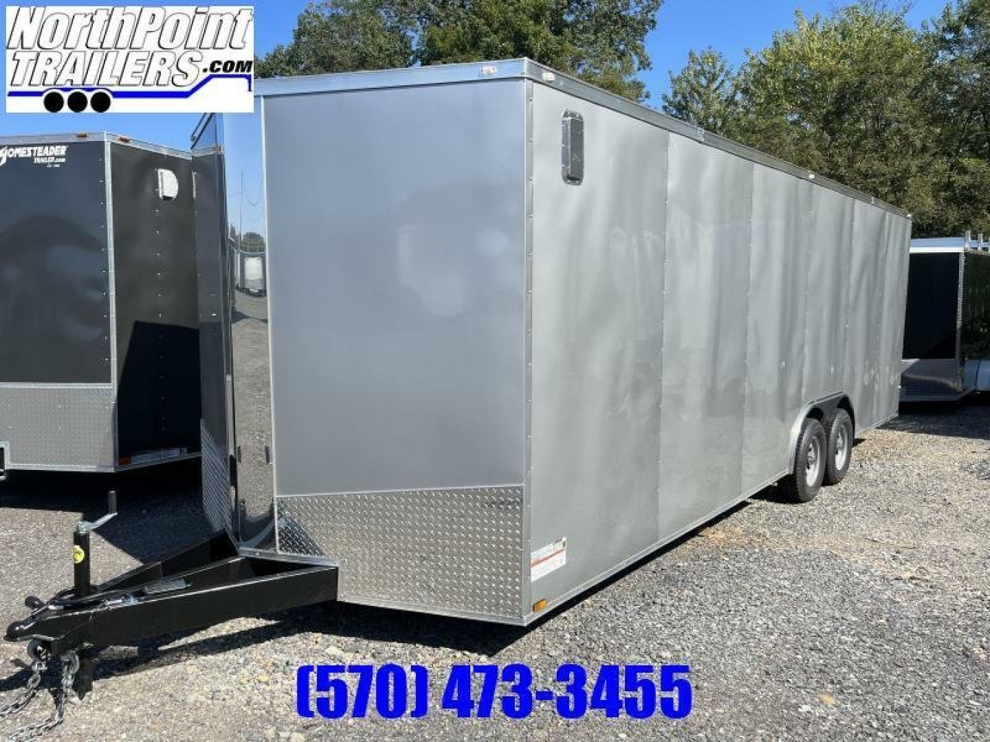 New 2024 SPARTAN CARGO Spartan 8.5x24 - 7' Interior - 5.2K Axles - Ramp - .030 CHARCOAL Car / Racing Trailer