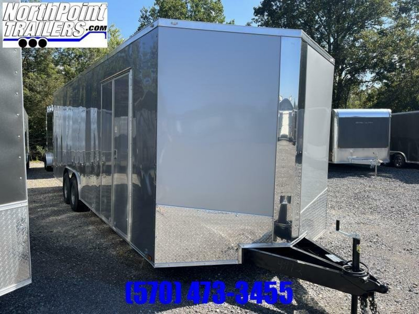 New 2024 SPARTAN CARGO Spartan 8.5x24 - 7' Interior - 5.2K Axles - Ramp - .030 CHARCOAL Car / Racing Trailer