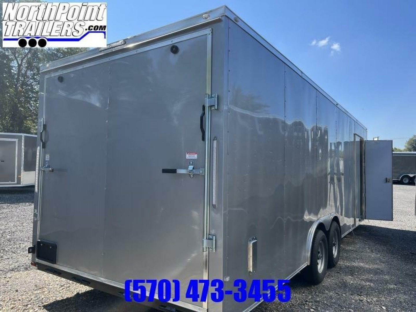 New 2024 SPARTAN CARGO Spartan 8.5x24 - 7' Interior - 5.2K Axles - Ramp - .030 CHARCOAL Car / Racing Trailer