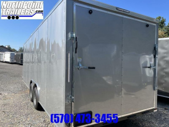 New 2024 SPARTAN CARGO Spartan 8.5x24 - 7' Interior - 5.2K Axles - Ramp - .030 CHARCOAL Car / Racing Trailer