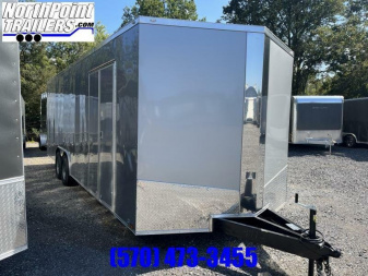 New 2024 SPARTAN CARGO Spartan 8.5x24 - 7' Interior - 5.2K Axles - Ramp - .030 CHARCOAL Car / Racing Trailer