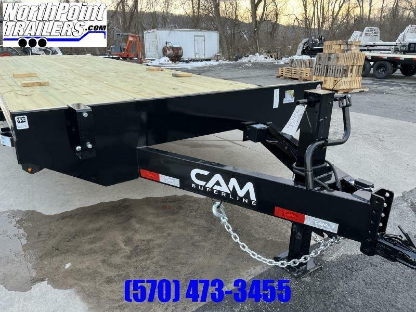 New 2024 Cam Superline 8.5' X 24' Flatbed Deckover Trailer - 14,000# GVWR - Pull-0ut Ramps Deckover Trailer