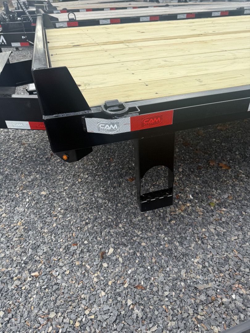 New 2026 Cam Superline 8.5' X 22' Flatbed Deckover Trailer - 14,000# GVWR - Pull-0ut Ramps - TOOLBOX