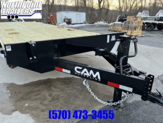 New 2024 Cam Superline 8.5' X 24' Flatbed Deckover Trailer - 14,000# GVWR - Pull-0ut Ramps Deckover Trailer