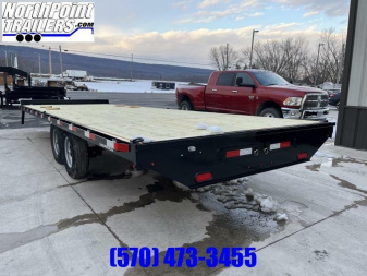 New 2024 Cam Superline 8.5' X 24' Flatbed Deckover Trailer - 14,000# GVWR - Pull-0ut Ramps Deckover Trailer