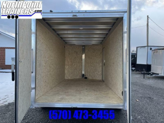 New 2024 Stealth Aluminum C7x14S-IF Cargo Trailer - SILVER - DOUBLE DOORS