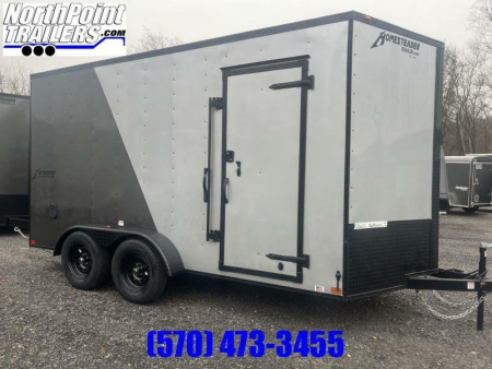 New 2024 Homeseader 7x14IT V-Nose - 7' Interior - TWO-TONE - BLACK OUT PKG Cargo / Enclosed Trailer