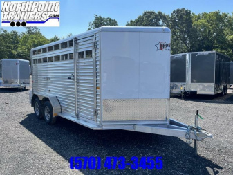 New 2023 Frontier 16'7'' Livestock BP Stock / Stock Combo Trailer
