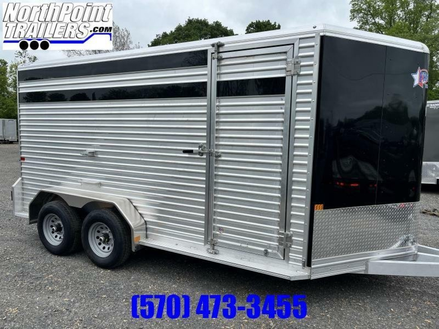 New 2023 Frontier 16'7'' Livestock BP Stock / Stock Combo Trailer _ LITE