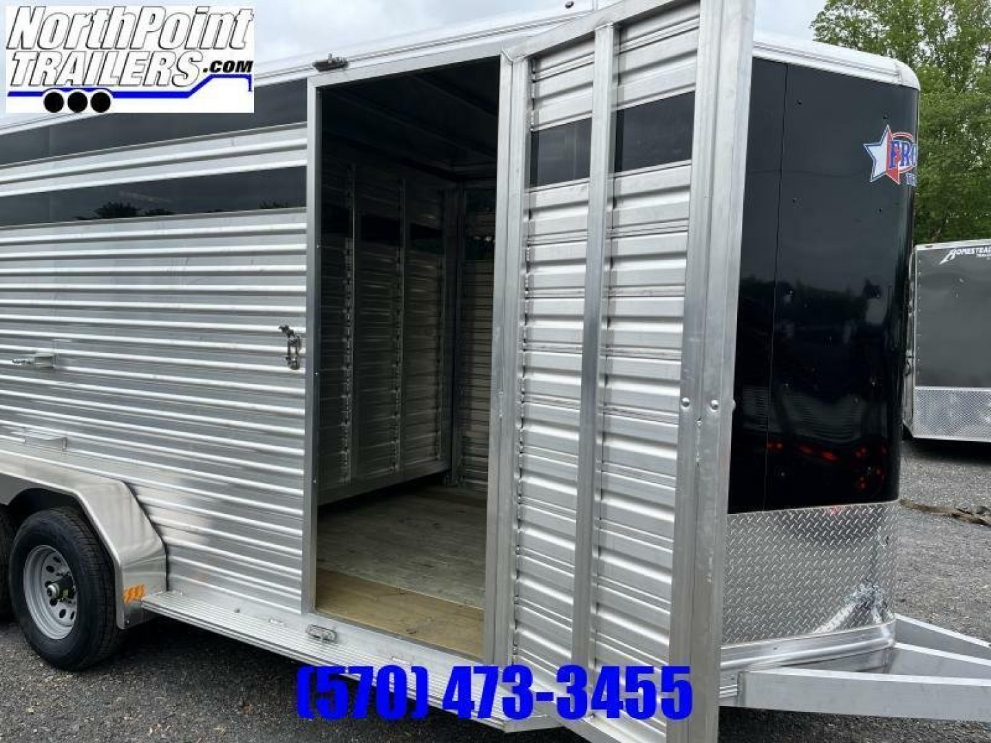 New 2023 Frontier 16'7'' Livestock BP Stock / Stock Combo Trailer _ LITE