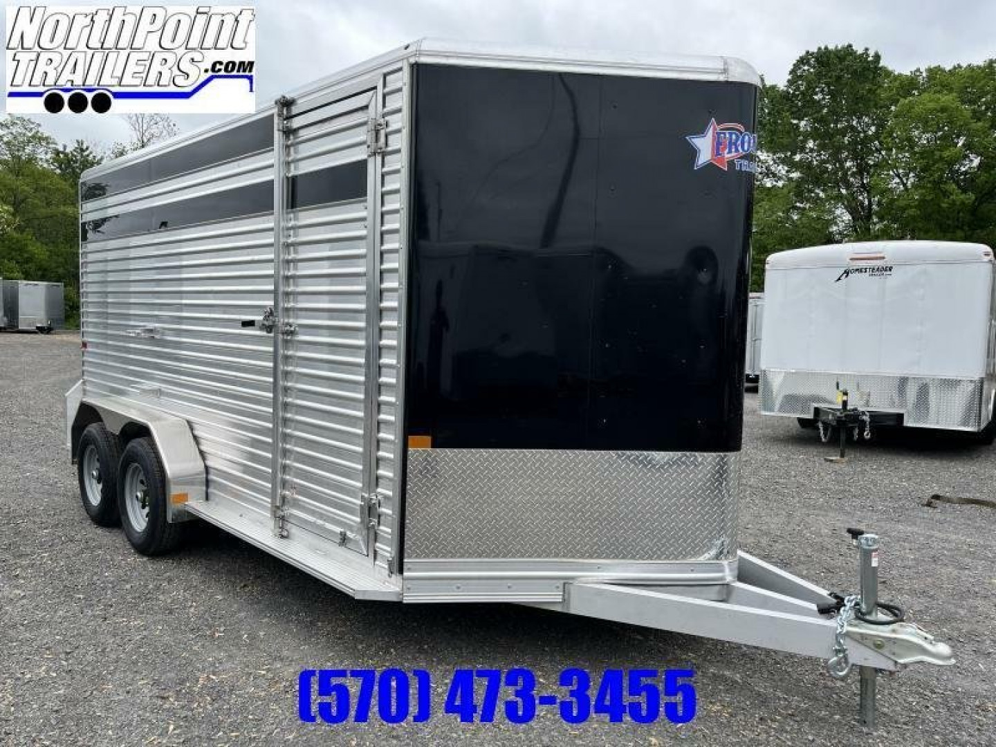 New 2023 Frontier 16'7'' Livestock BP Stock / Stock Combo Trailer _ LITE
