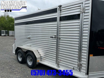 New 2023 Frontier 16'7'' Livestock BP Stock / Stock Combo Trailer _ LITE