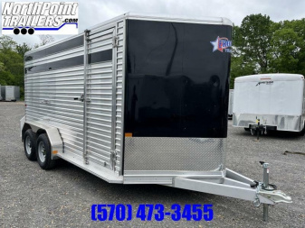 New 2023 Frontier 16'7'' Livestock BP Stock / Stock Combo Trailer _ LITE