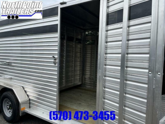 New 2023 Frontier 16'7'' Livestock BP Stock / Stock Combo Trailer _ LITE