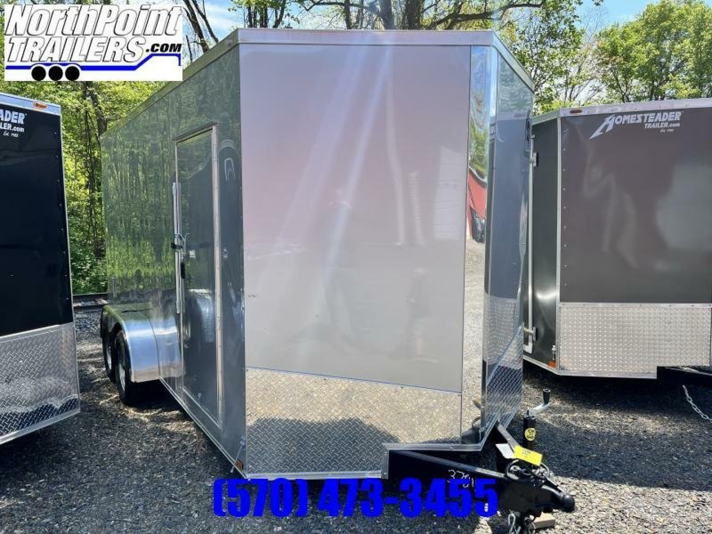 New 2023 Spartan 7x16TA Cargo Trailer - SILVER - 7' INTERIOR - B/T