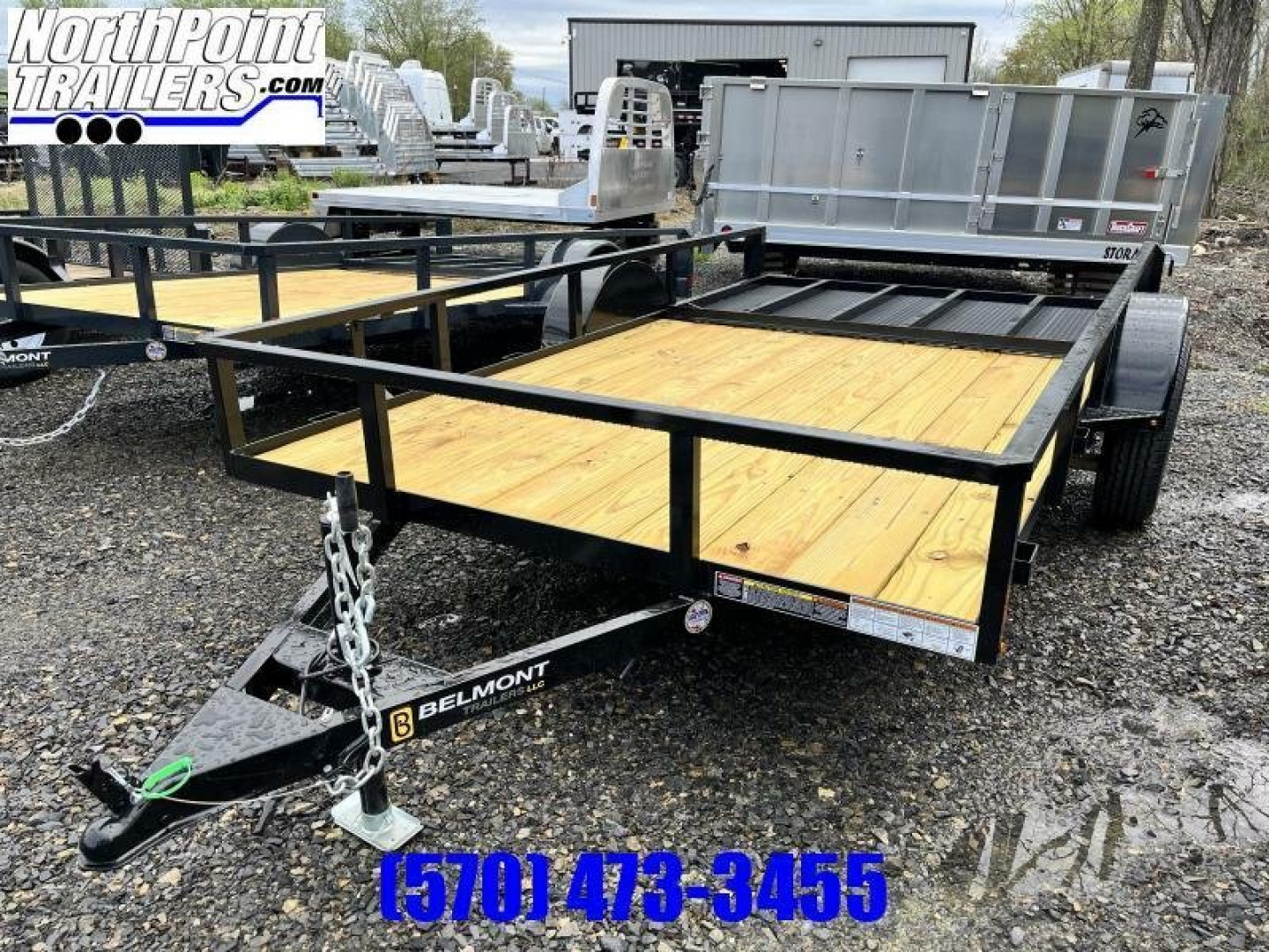 New 2023 Belmont  6x12  Utility Trailer - BLACK