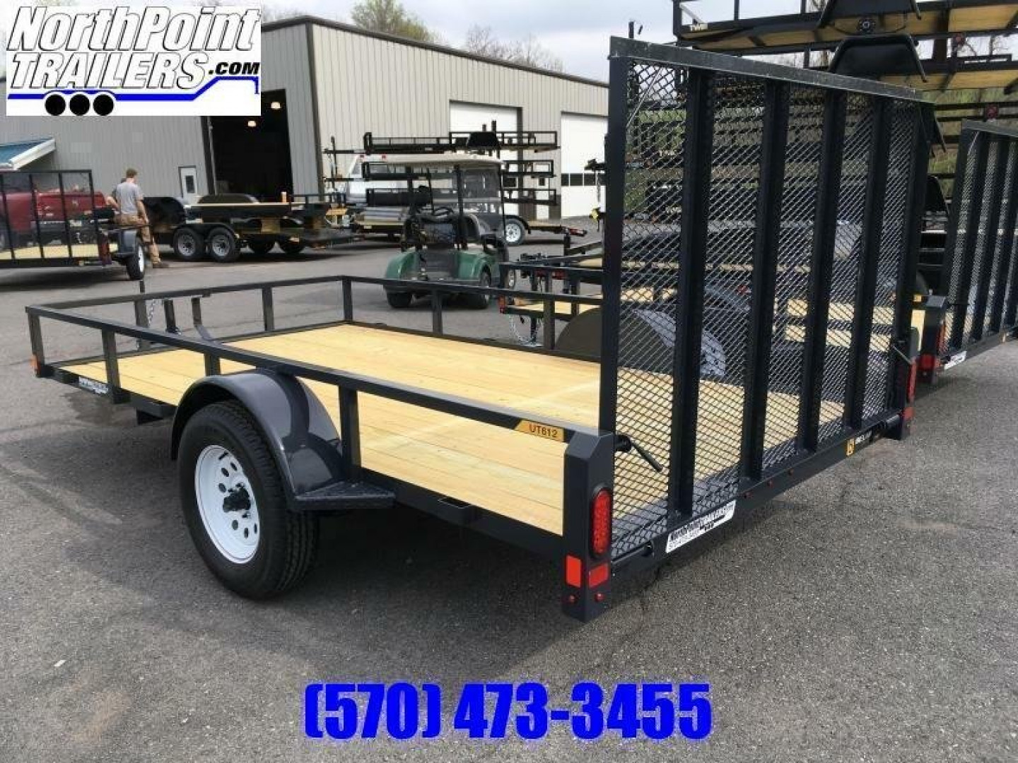 New 2023 Belmont  6x12  Utility Trailer - BLACK