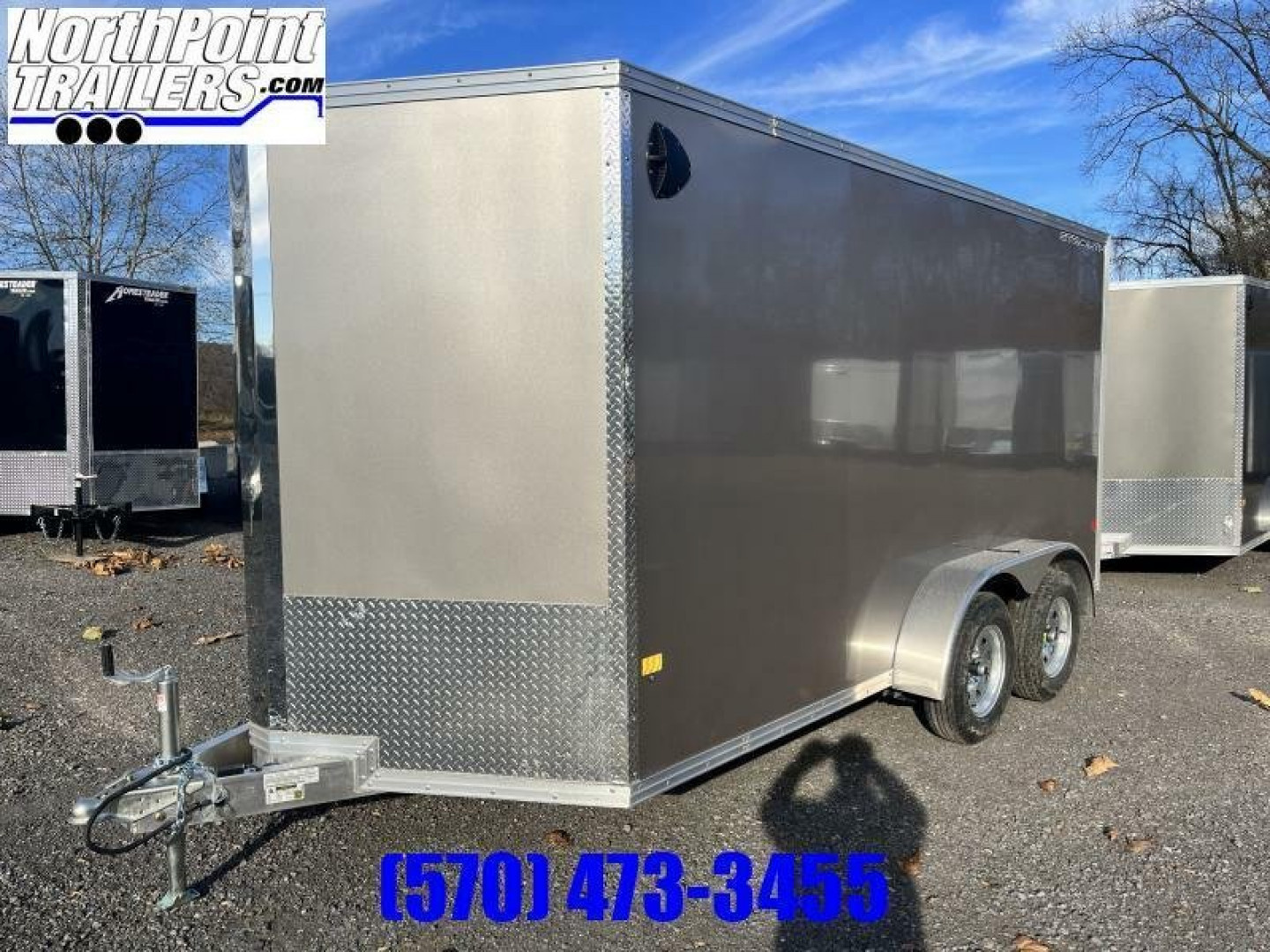 New 2023 Stealth Aluminum C7x14S-IF Cargo Trailer - PEWTER - 75" Door Opening