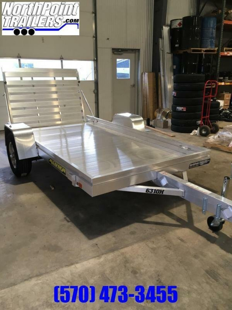 New 2023 Aluma 6310H Aluminum Trailer - 63" x 10' Trailer Bi-Fold Tailgate