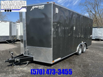 New 2023 HOMESTEADER TRAILER Homesteader 8 x 18 - CHARCOAL - 7' INTERIOR - RAMP
