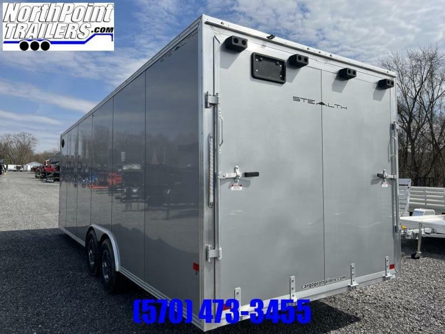 New 2024 ALCOM Stealth 8x24 Car Hauler Trailer - ALUMINUM WHEELS