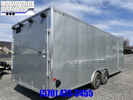 New 2024 ALCOM Stealth 8x24 Car Hauler Trailer - ALUMINUM WHEELS