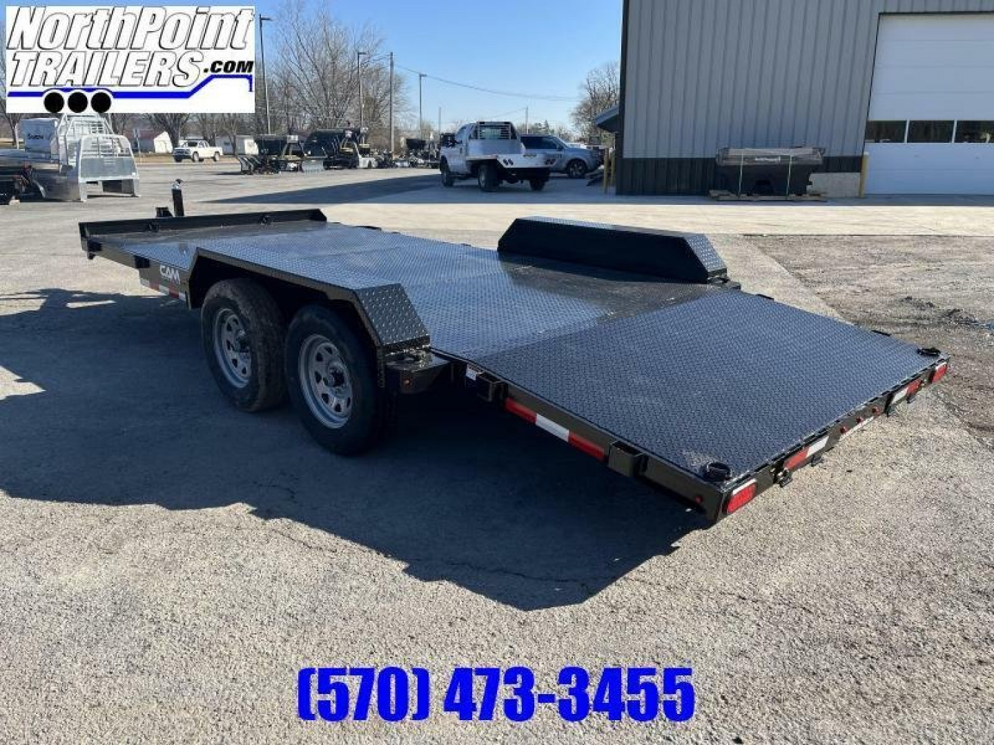 New 2022 CAM SUPERLINE CAM 18' Steel Deck Car Hauler - Black