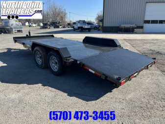 New 2022 CAM SUPERLINE CAM 18' Steel Deck Car Hauler - Black