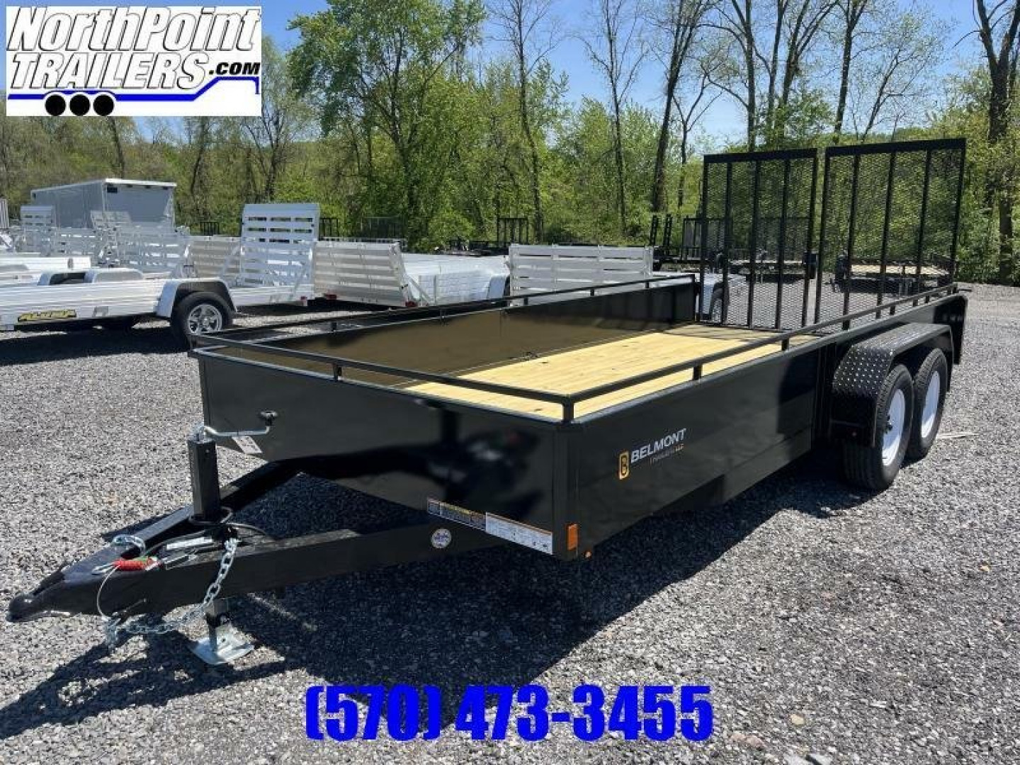 New 2024 Belmont 7x16 Solid Side Landscape Trailer