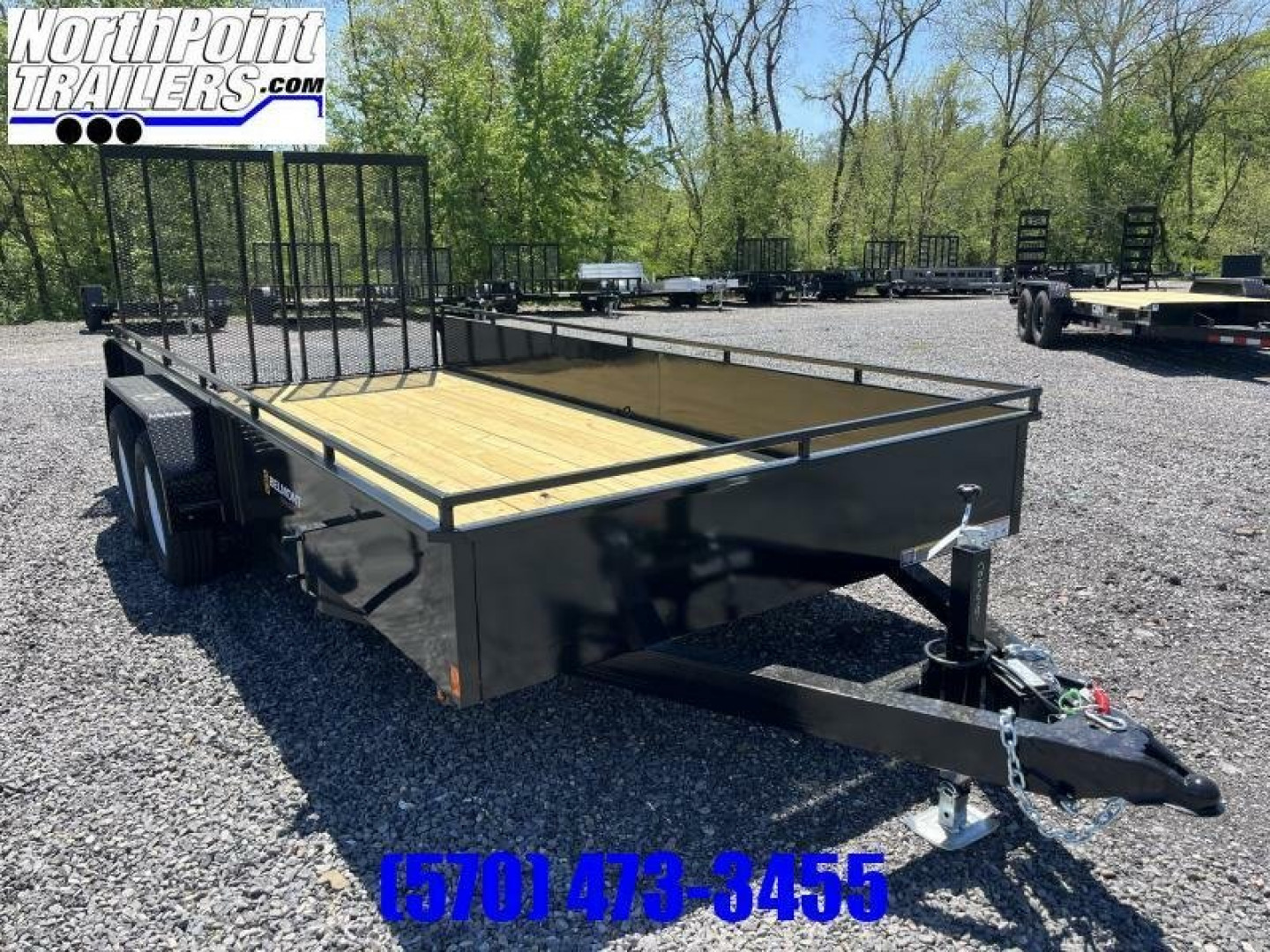 New 2024 Belmont 7x16 Solid Side Landscape Trailer