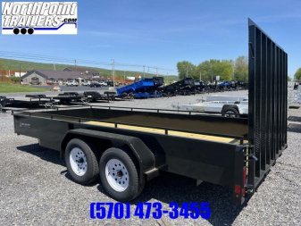 New 2024 Belmont 7x16 Solid Side Landscape Trailer